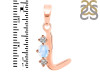 Moonstone & White Topaz Alphabet L Pendant RBM-RDA-64.