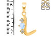 Moonstone & White Topaz Alphabet L Pendant RBM-RDA-64.