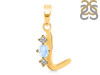 Moonstone & White Topaz Alphabet L Pendant RBM-RDA-64.