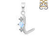 Moonstone & White Topaz Alphabet L Pendant RBM-RDA-64.
