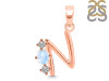 Moonstone & White Topaz Alphabet N Pendant RBM-RDA-66.