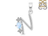 Moonstone & White Topaz Alphabet N Pendant RBM-RDA-66.