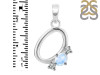 Moonstone & White Topaz Alphabet O Pendant RBM-RDA-67.