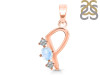 Moonstone & White Topaz Alphabet P Pendant RBM-RDA-68.