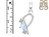 Moonstone & White Topaz Alphabet P Pendant RBM-RDA-68.
