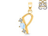 Moonstone & White Topaz Alphabet P Pendant RBM-RDA-68.
