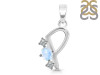 Moonstone & White Topaz Alphabet P Pendant RBM-RDA-68.