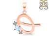 Moonstone & White Topaz Alphabet Q Pendant RBM-RDA-69.