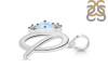 Moonstone & White Topaz Alphabet Q Pendant RBM-RDA-69.