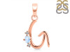 Moonstone & White Topaz Alphabet G Pendant RBM-RDA-7.