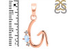 Moonstone & White Topaz Alphabet G Pendant RBM-RDA-7.