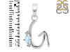 Moonstone & White Topaz Alphabet G Pendant RBM-RDA-7.