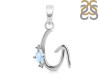 Moonstone & White Topaz Alphabet G Pendant RBM-RDA-7.
