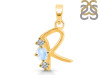 Moonstone & White Topaz Alphabet R Pendant RBM-RDA-70.
