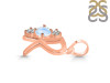 Moonstone & White Topaz Alphabet R Pendant RBM-RDA-70.