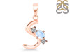 Moonstone & White Topaz Alphabet S Pendant RBM-RDA-71.