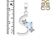 Moonstone & White Topaz Alphabet S Pendant RBM-RDA-71.