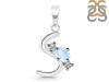 Moonstone & White Topaz Alphabet S Pendant RBM-RDA-71.
