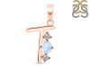 Moonstone & White Topaz Alphabet T Pendant RBM-RDA-72.