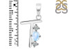 Moonstone & White Topaz Alphabet T Pendant RBM-RDA-72.