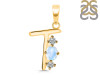 Moonstone & White Topaz Alphabet T Pendant RBM-RDA-72.
