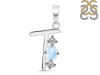 Moonstone & White Topaz Alphabet T Pendant RBM-RDA-72.