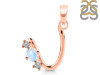 Moonstone & White Topaz Alphabet U Pendant RBM-RDA-73.