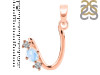 Moonstone & White Topaz Alphabet U Pendant RBM-RDA-73.