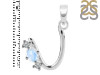 Moonstone & White Topaz Alphabet U Pendant RBM-RDA-73.