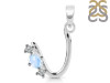Moonstone & White Topaz Alphabet U Pendant RBM-RDA-73.