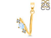 Moonstone & White Topaz Alphabet V Pendant RBM-RDA-74.