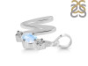 Moonstone & White Topaz Alphabet W Pendant RBM-RDA-75.