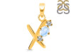 Moonstone & White Topaz Alphabet X Pendant RBM-RDA-76.