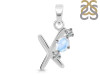 Moonstone & White Topaz Alphabet X Pendant RBM-RDA-76.
