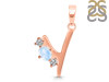 Moonstone & White Topaz Alphabet Y Pendant RBM-RDA-77.