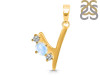 Moonstone & White Topaz Alphabet Y Pendant RBM-RDA-77.