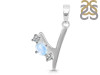 Moonstone & White Topaz Alphabet Y Pendant RBM-RDA-77.