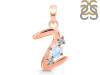 Moonstone & White Topaz Alphabet Z Pendant RBM-RDA-78.