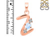 Moonstone & White Topaz Alphabet Z Pendant RBM-RDA-78.