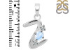 Moonstone & White Topaz Alphabet Z Pendant RBM-RDA-78.