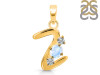 Moonstone & White Topaz Alphabet Z Pendant RBM-RDA-78.