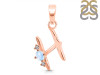Moonstone & White Topaz Alphabet H Pendant RBM-RDA-8.