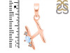 Moonstone & White Topaz Alphabet H Pendant RBM-RDA-8.