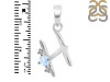 Moonstone & White Topaz Alphabet H Pendant RBM-RDA-8.