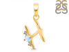 Moonstone & White Topaz Alphabet H Pendant RBM-RDA-8.