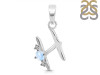 Moonstone & White Topaz Alphabet H Pendant RBM-RDA-8.