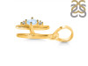 Moonstone & White Topaz Alphabet H Pendant RBM-RDA-8.