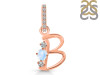 Moonstone & White Topaz Alphabet B Pendant RBM-RDA-80.