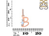 Moonstone & White Topaz Alphabet B Pendant RBM-RDA-80.