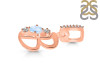 Moonstone & White Topaz Alphabet B Pendant RBM-RDA-80.